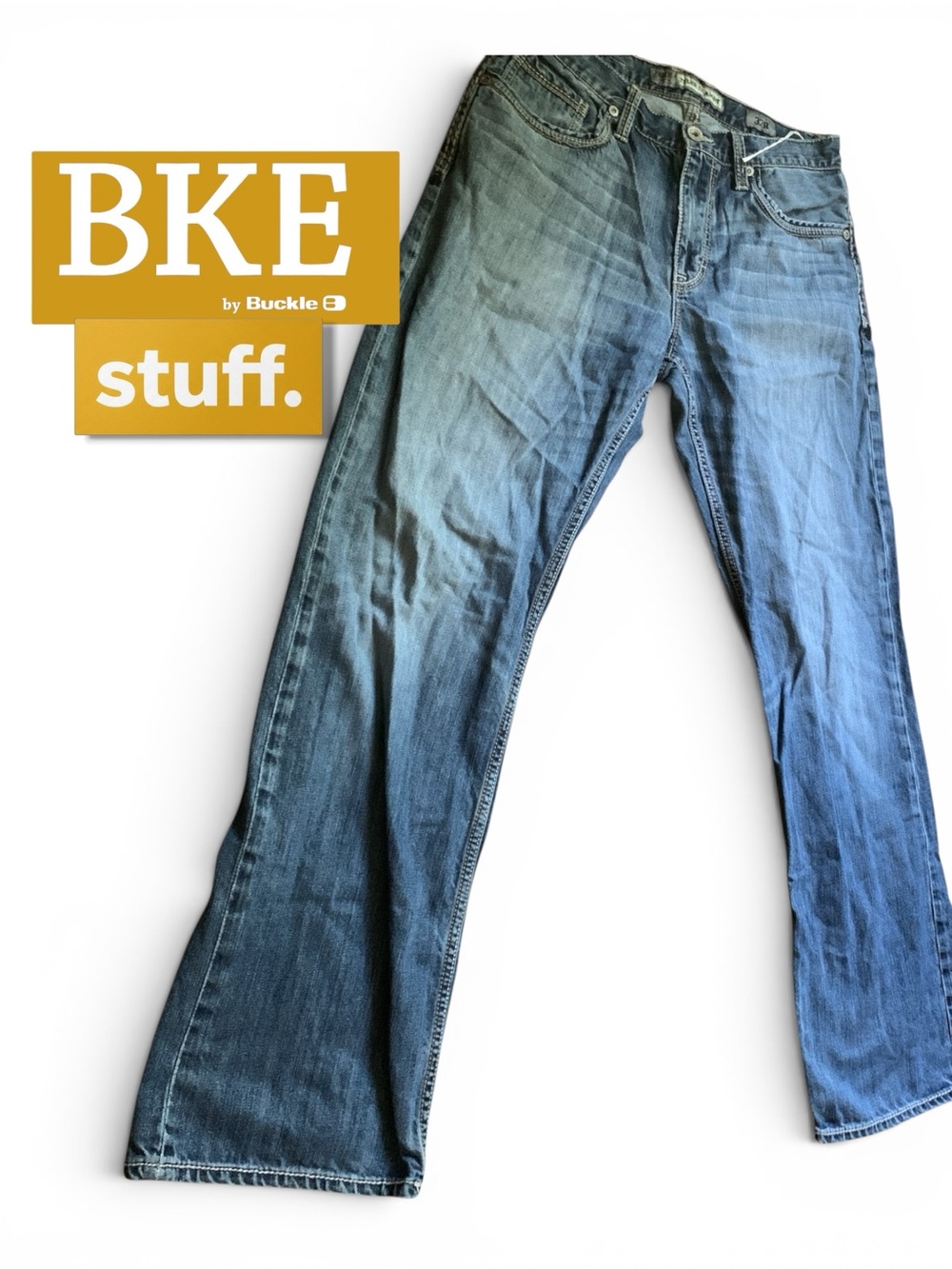 BKE Men's Blue Denim Jeans 32R (10338)